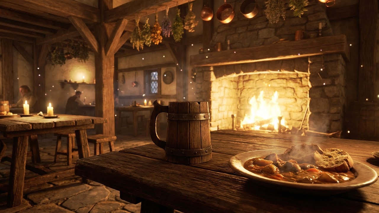 A Quiet Night Drinking Ale While the Tavern Lives Around You | Medieval Tavern Music & Ambience