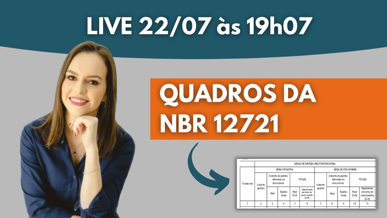 LIVE QUADROS DA NBR 12721