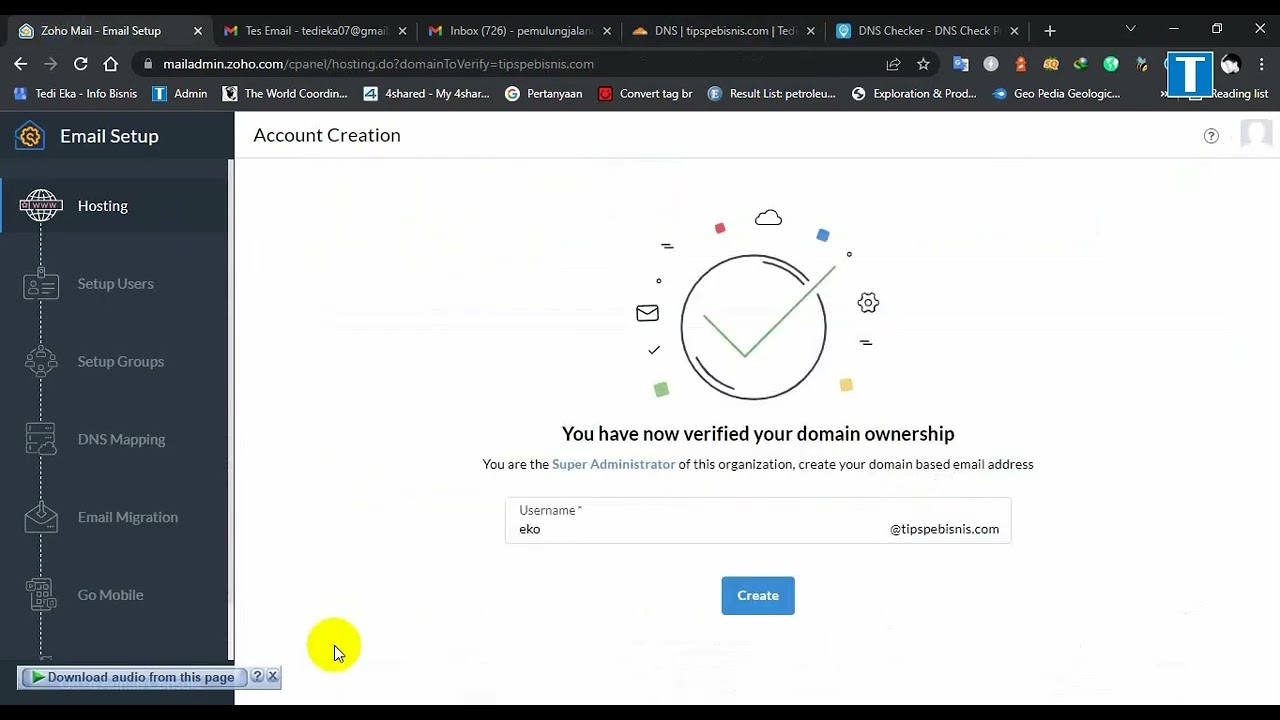 Membuat Email Gratis dengan Domain Sendiri Tanpa Hosting (Zoho Mail)