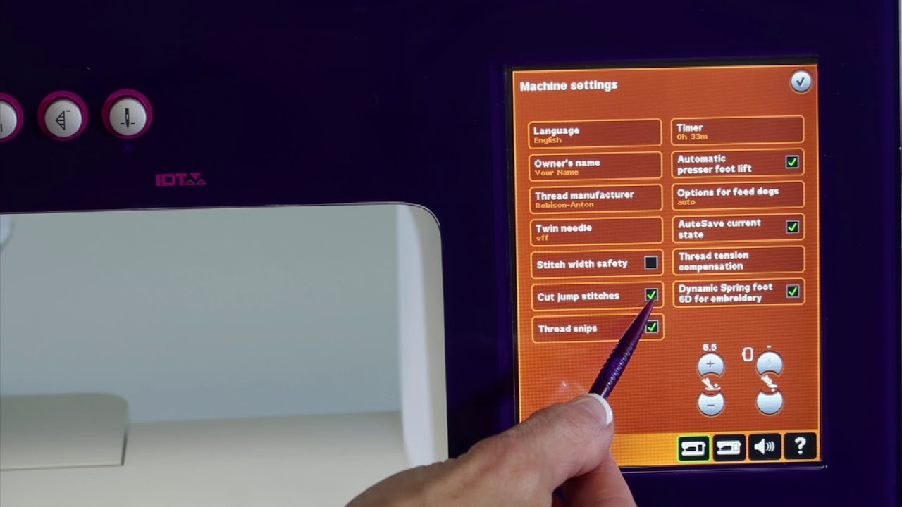 PFAFF creative 4.5 94 Auto Jump Stitch Trim