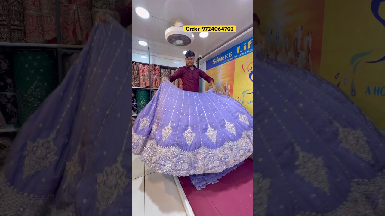 Lehenga wholesale market in Surat | Designer lehenga |  handwork lehenga | #explore #trending |