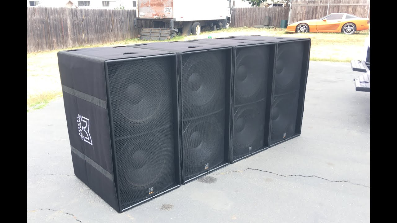 4 modelos de sub-graves Martin Audio (bajos) diferentes y sus aplicaciones.