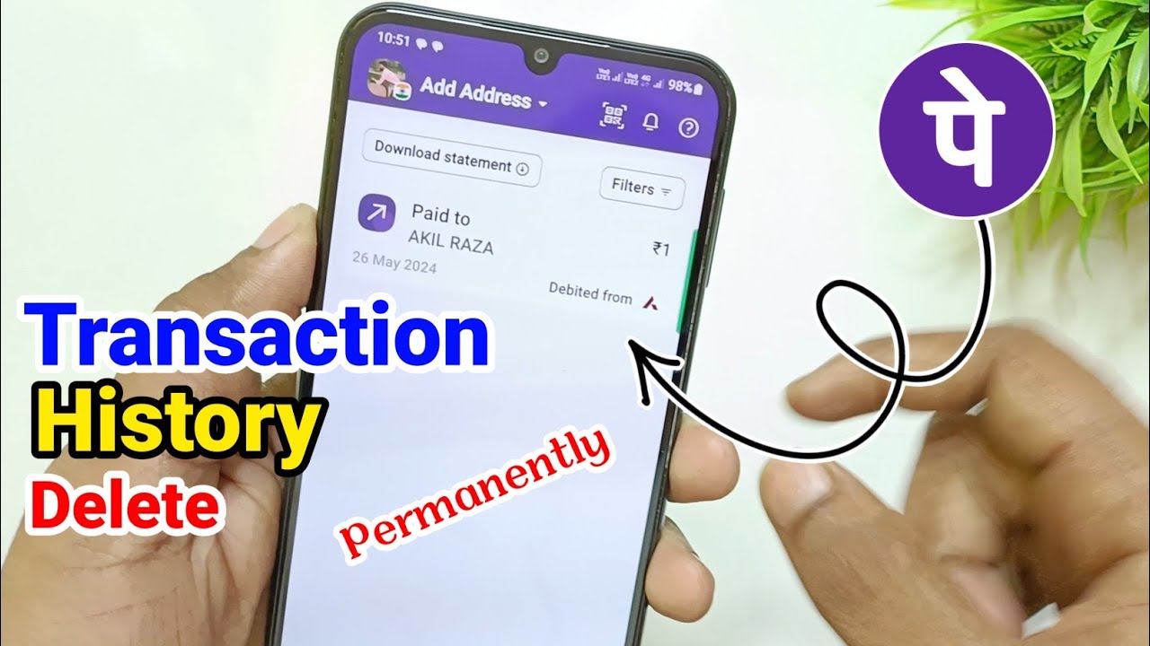 How to delete phonepe transaction history |Phonepe payment history kaise delete kare 2024