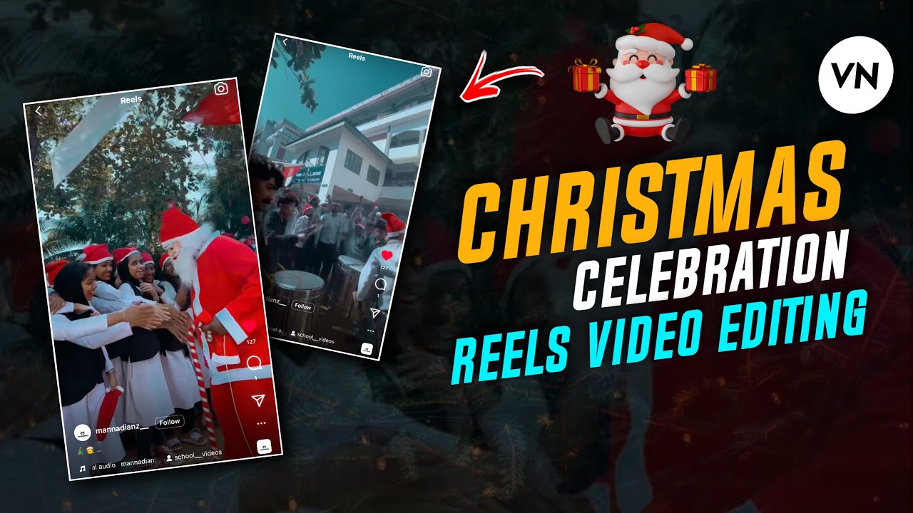 CHRISTMAS CELEBRATION REELS VIDEO EDITING | CHRISTMAS CELEBRATION INSTAGRAM REELS TRENDING TUTORIAL