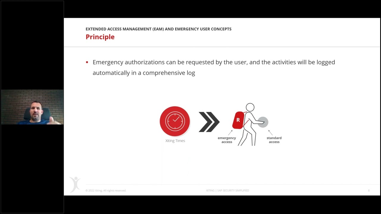 Handling of EAM scenarios such as emergency users with audit compliant logging SP17 EN