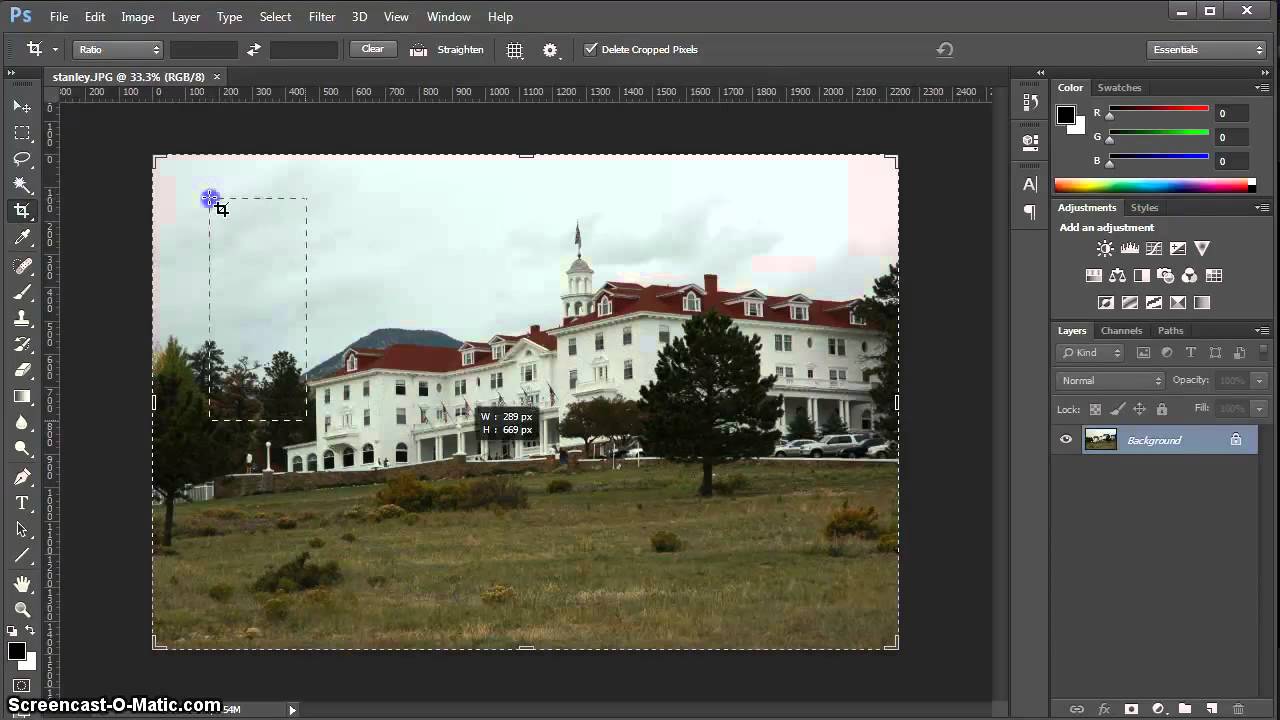How to Crop and Rotate an Image in Photoshop