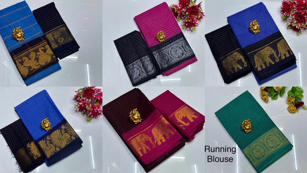 Trendy & Traditional Madurai sungudi cotton sarees🦚 Whatsapp: 9486877976 #purecotton #trending 