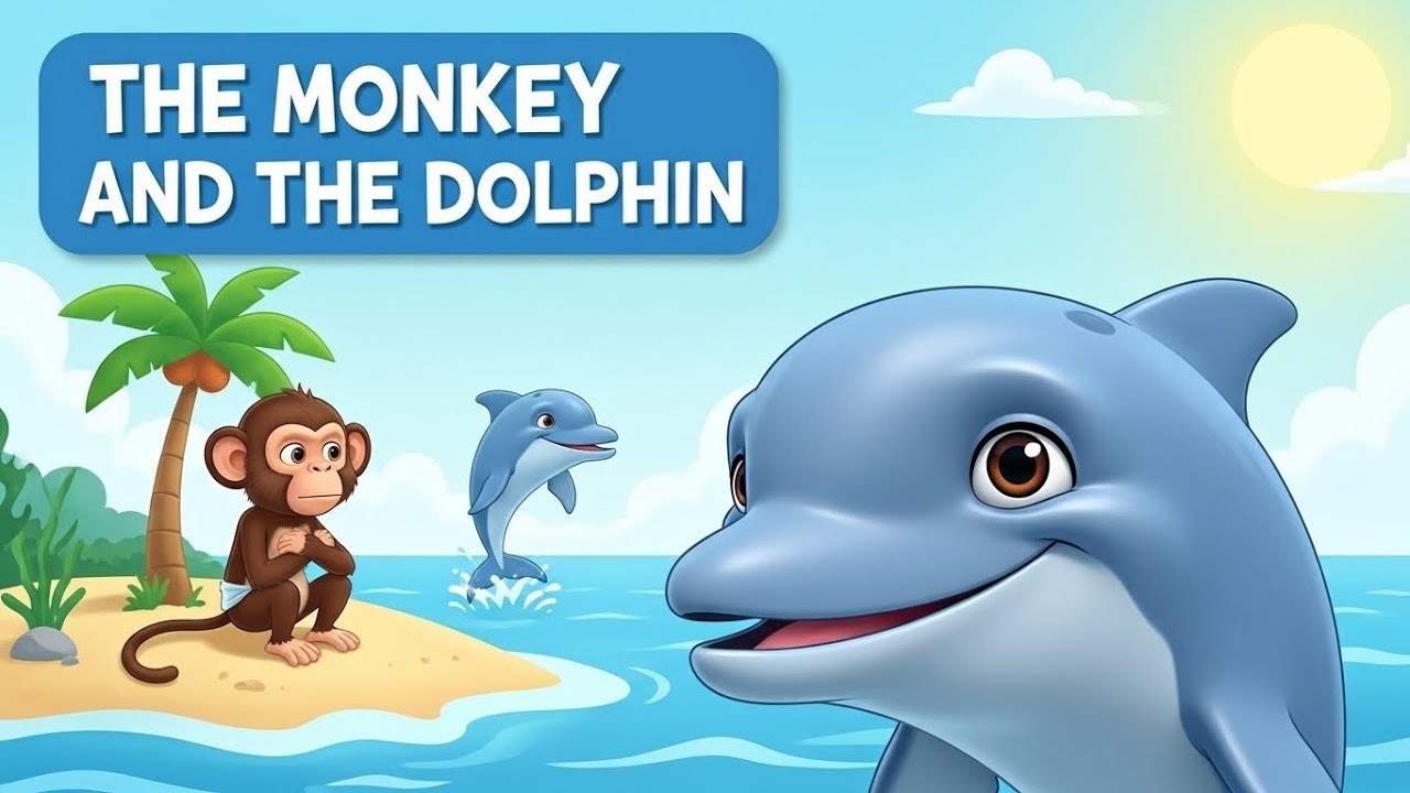 The Monkey and the Dolphin 🐒🐬 | Aesop for Children | Bedtime Story | Pilo Kids Stories