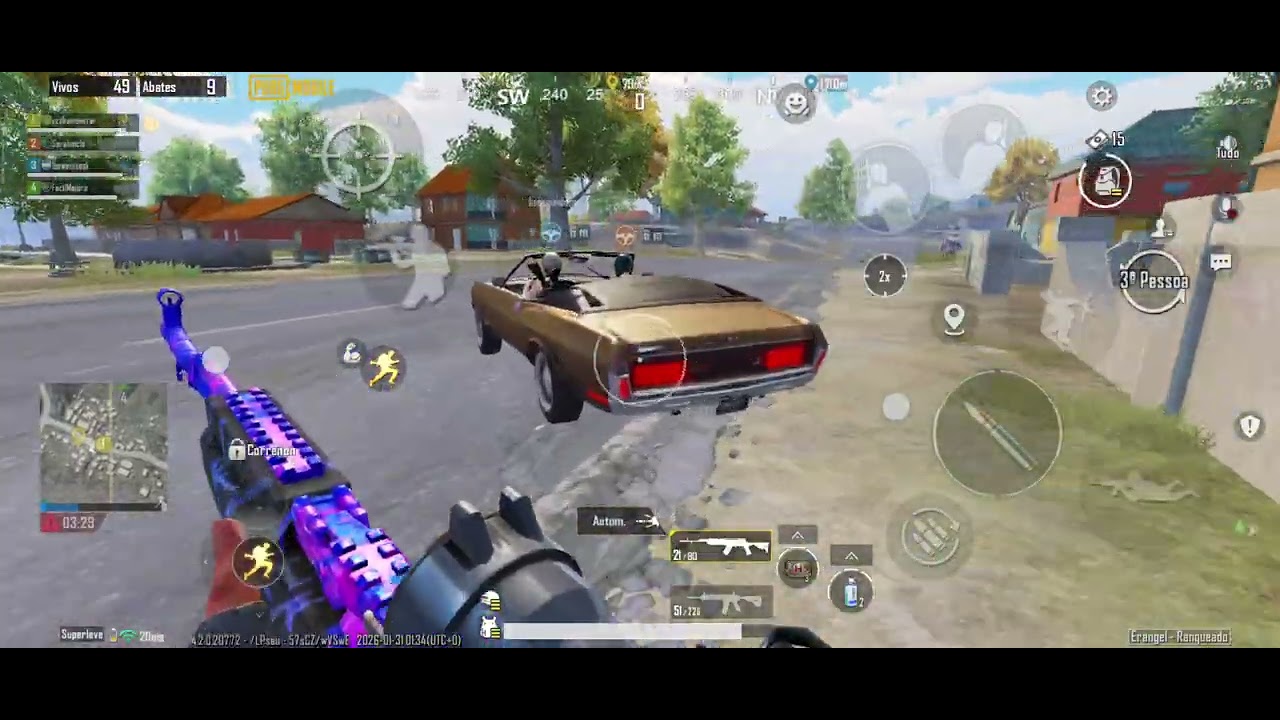 PUBG Mobile - Vitória suada - SQUAD Aleatório em Erangel