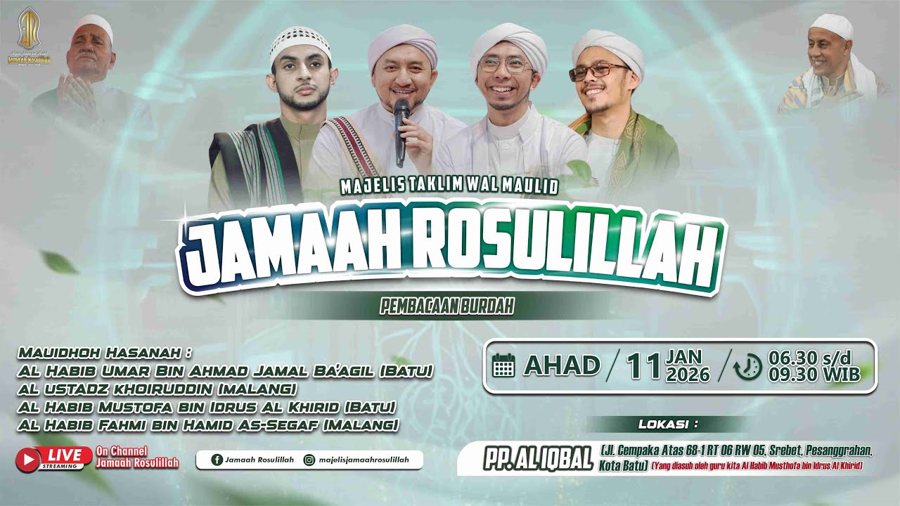 🔴 LIVE | BURDAH MAJELIS JAMAAH ROSULILLAH di PONPES AL-IQBAL (LIL HABIB MUSTAFA AL-KHIRID) - BATU