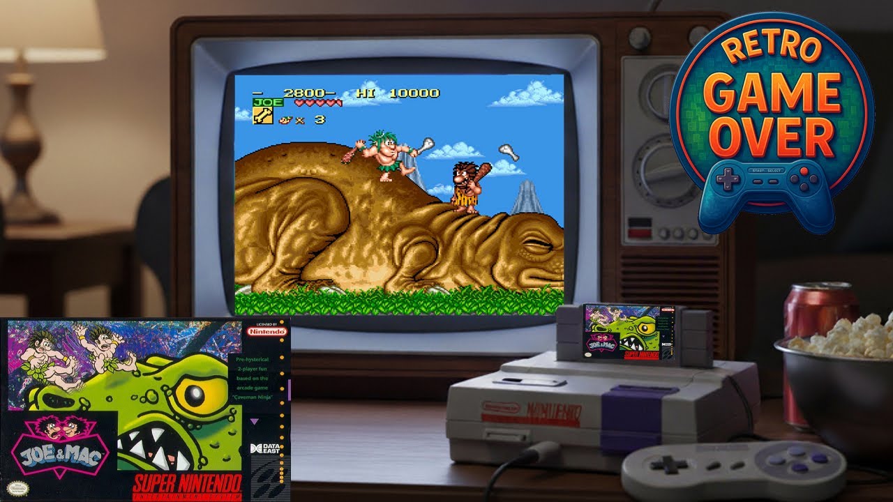 Joe & Mac Gameplay, Juegazo de la Snes