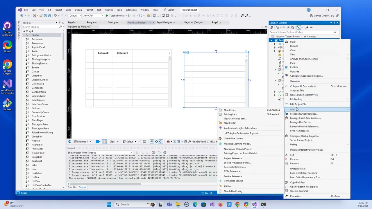 How to Add a Datagridview With Bound and Unbound Data