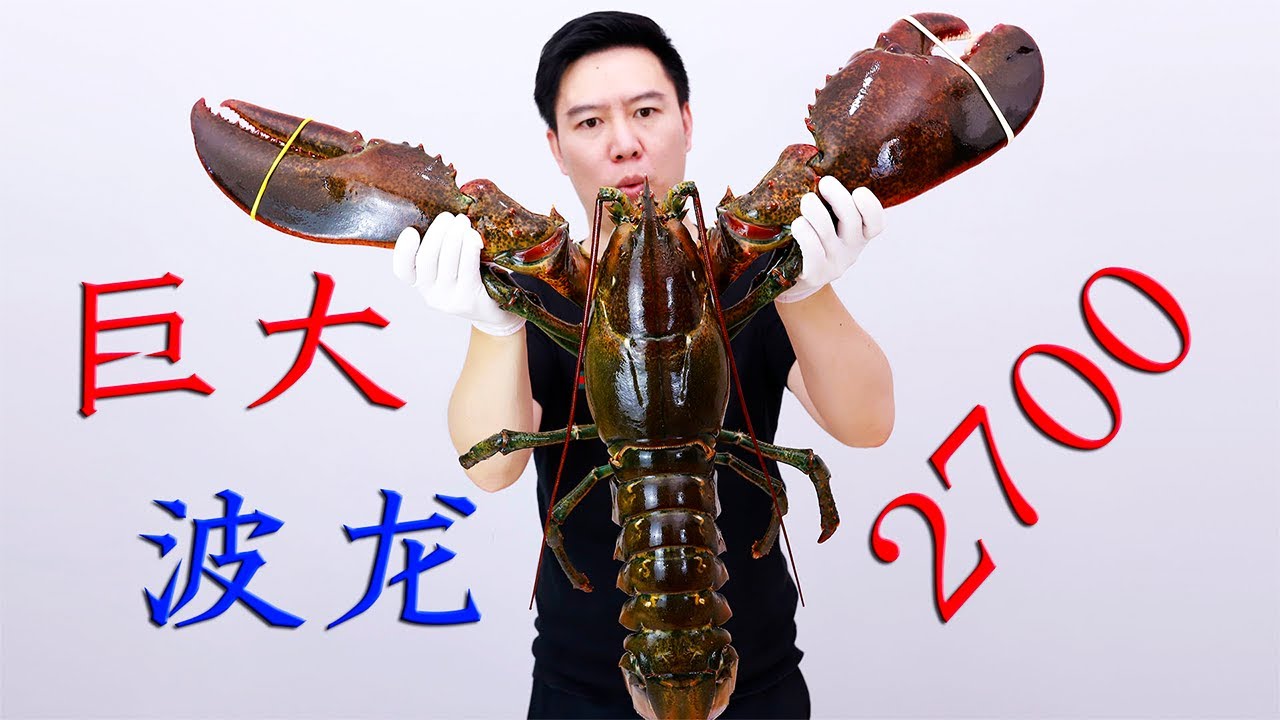 2700买一只百年波士顿大龙虾，17斤半，光一个钳子就把我吃撑了【小文哥吃吃吃】