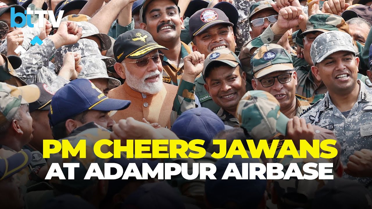 PM Modi Meets Jawans At Punjab's Adampur Air Base | #Watch Visuals From PM Modi's Visit