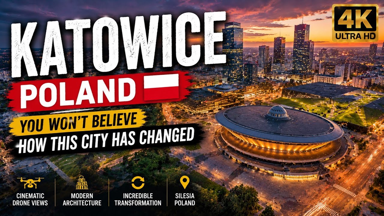 Katowice, Poland: A Stunning Transformation in 4K Drone
