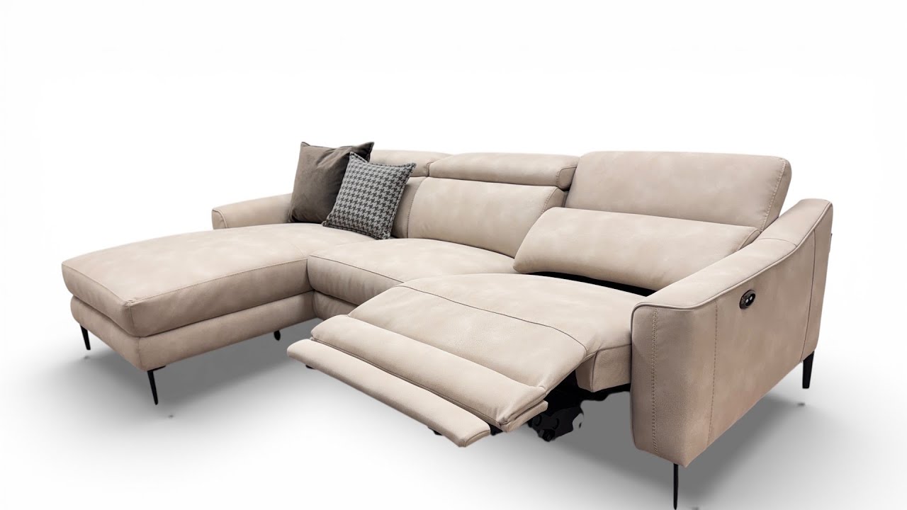 Volante Berlin Chaise Corner Sofa Review, Power Recliner, Cleanable Fabric, 260cm Wide