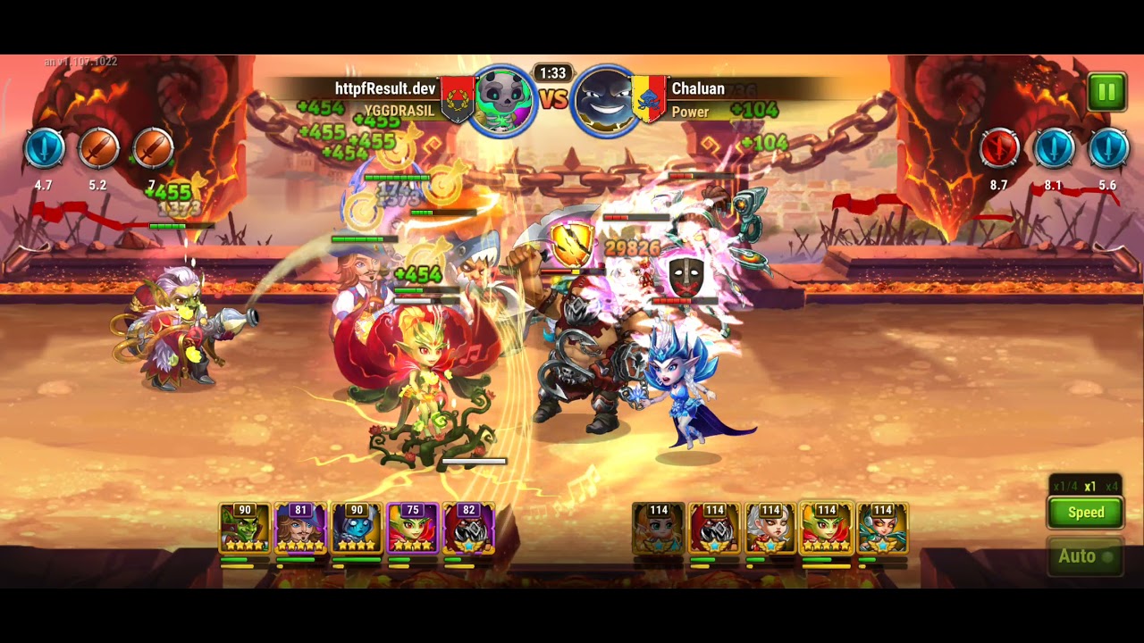 [Hero Wars] Lvl90 vs. Lvl120 in Arena