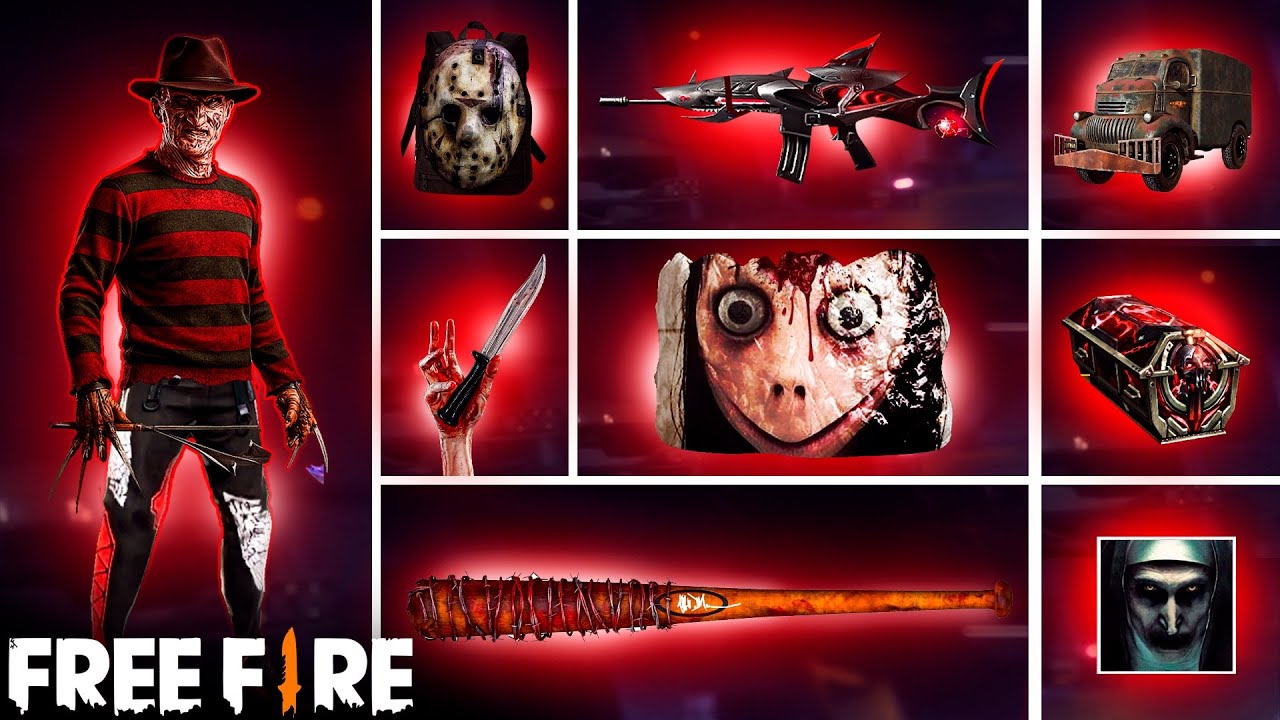 RETO: SOLO PODEMOS USAR COSAS DE TERROR 👻👹 FREE FIRE