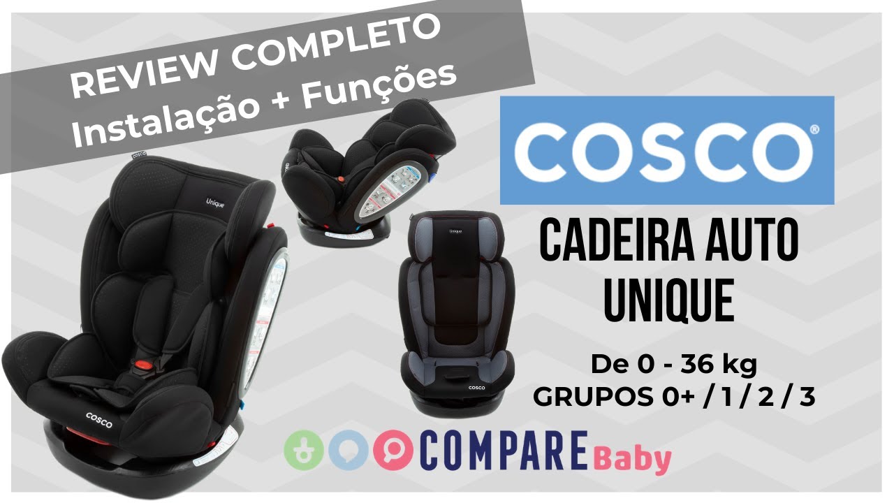 Cadeira de Carro UNIQUE Cosco | 🚗 Como INSTALAR | Review Completo
