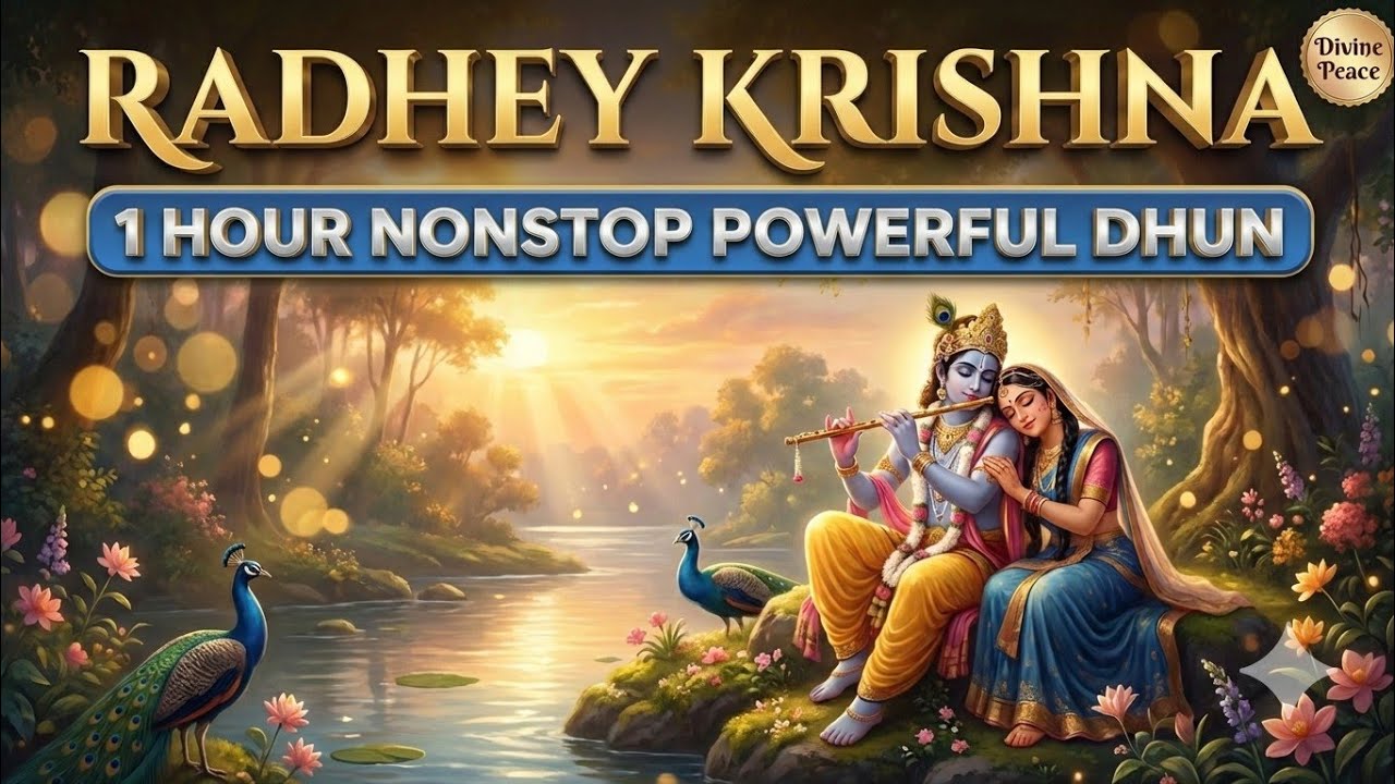 Radhe Krishna Naam Dhun | 1 Hour Powerful Chanting | Morning Meditation Bhajan