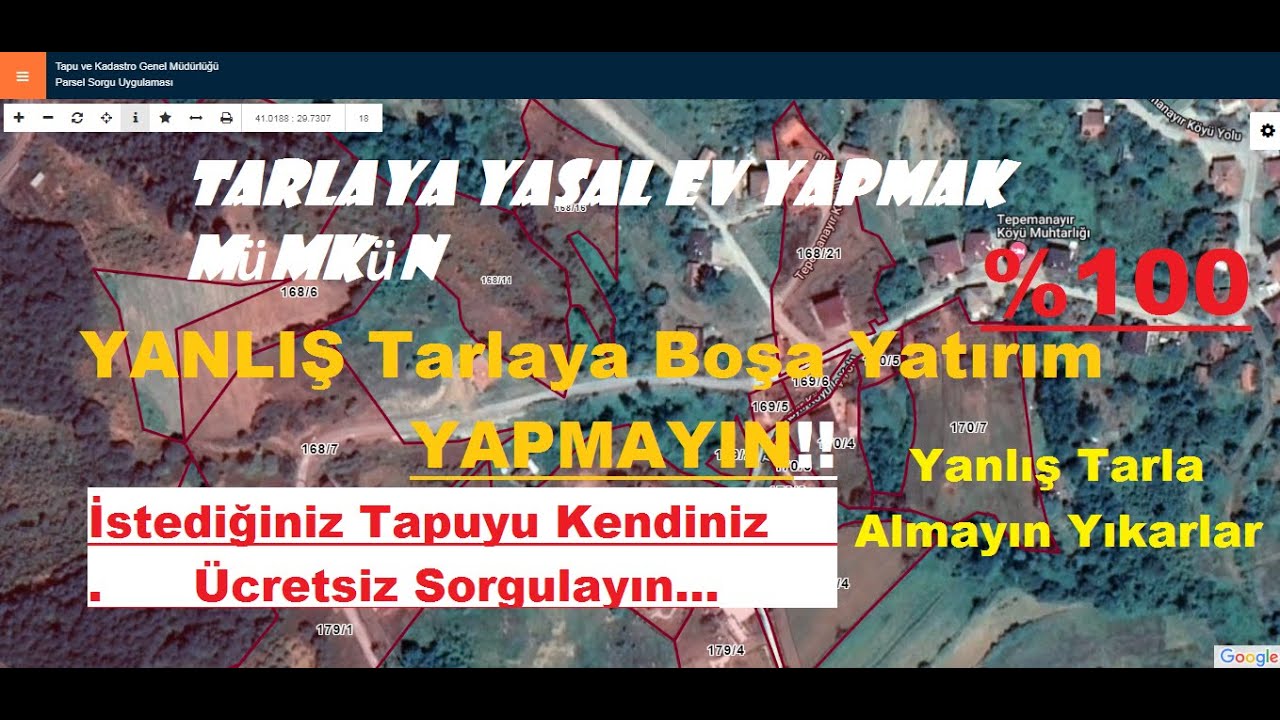 Yeni Kanunlar ile Tarlaya Ev Yapmak Kolay! Yanlış Tarla Pişman eder! İstediğin Tapu Ücretsiz Sorgula