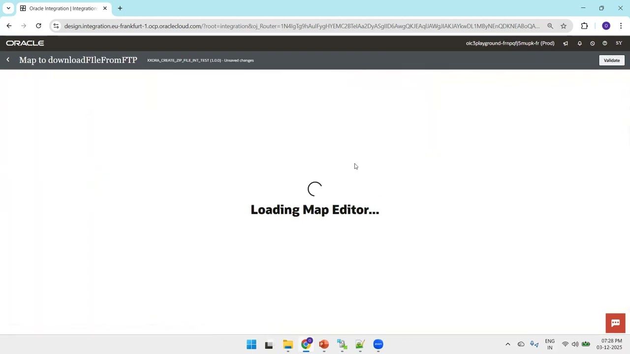 11. Создание ZIP-файла через FTP — использование файла Stage и FTP — OIC