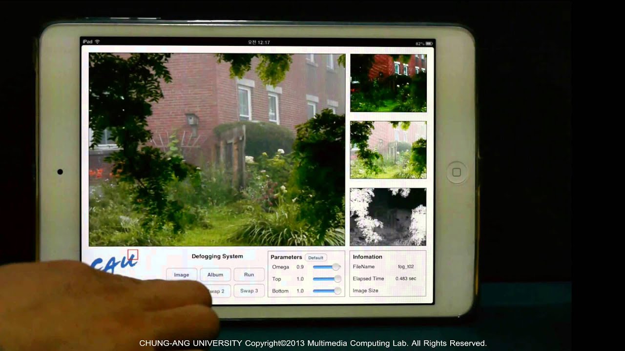 Defogging(Dehazing) iPad application
