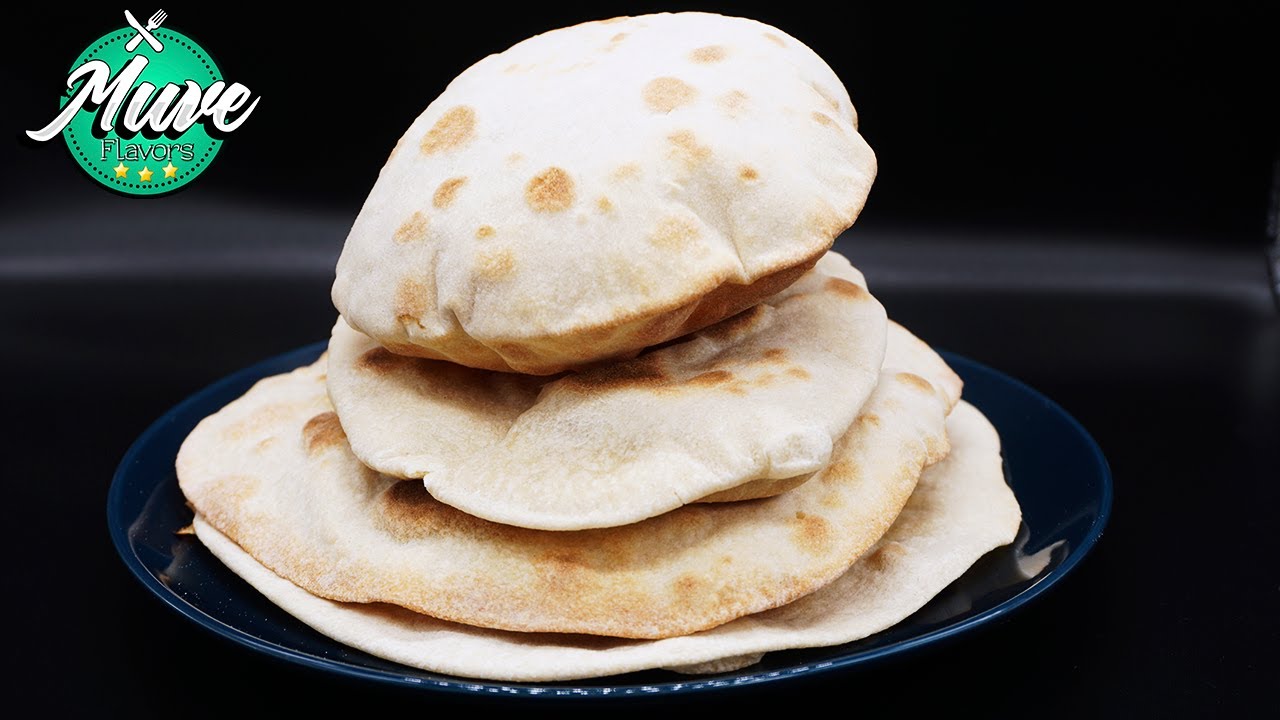 Pan árabe SIN LEVADURA, SIN HORNO y muy fácil | Pan Pita | Muve Flavors