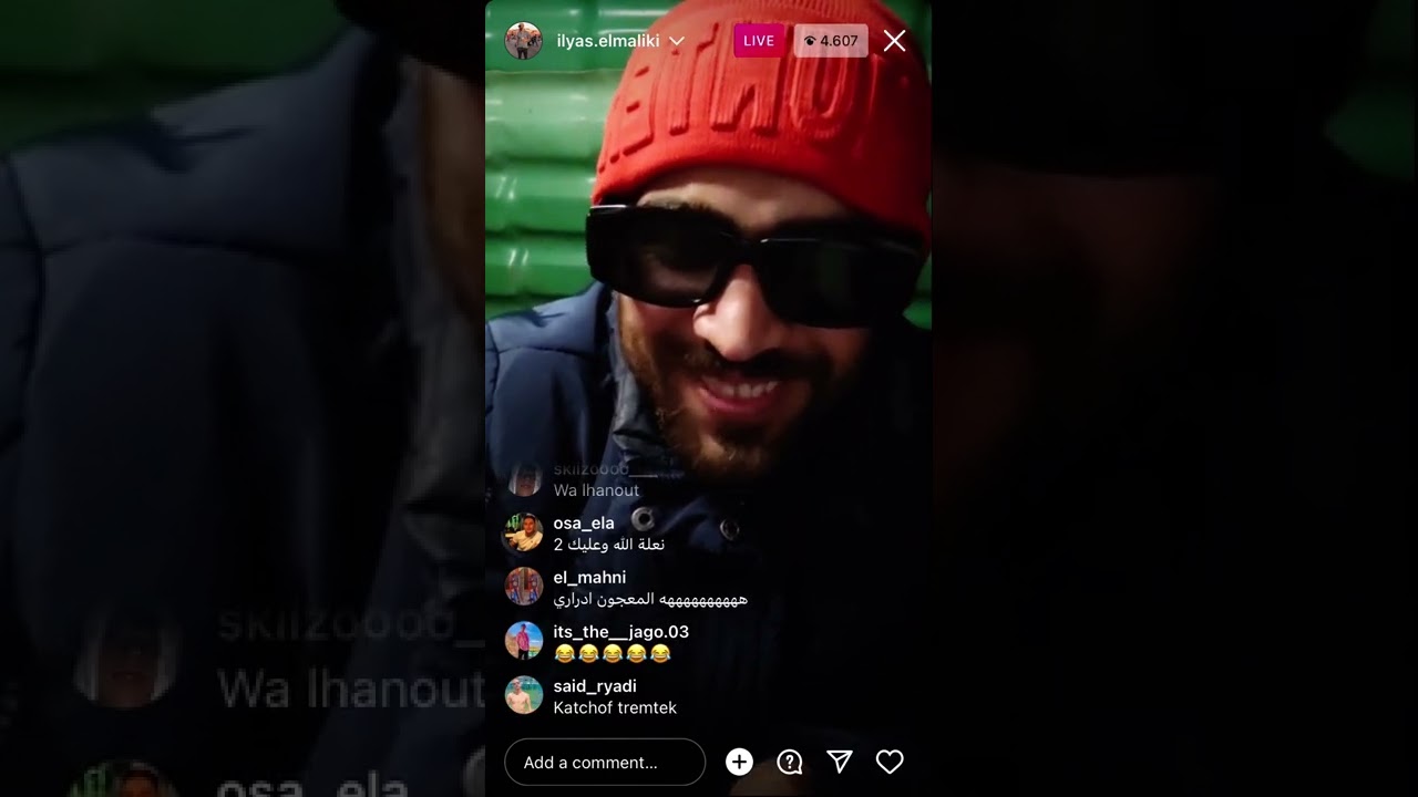Ilyas elmaliki lherba😂😂😂| الياس المالكي لايف انستغرام