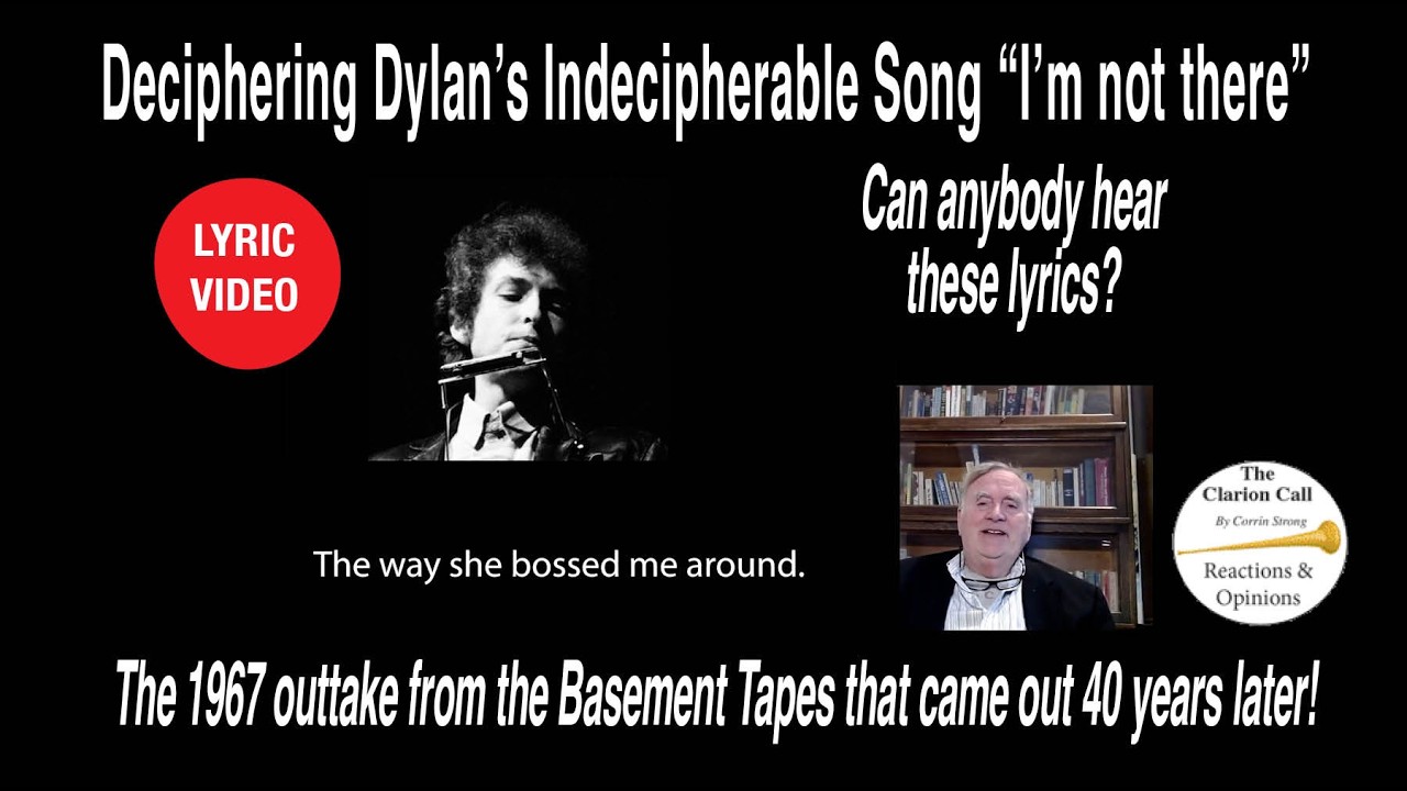 Trying to decipher the lyrics of this most indecipherable Dylan song was not easy but I did my best!