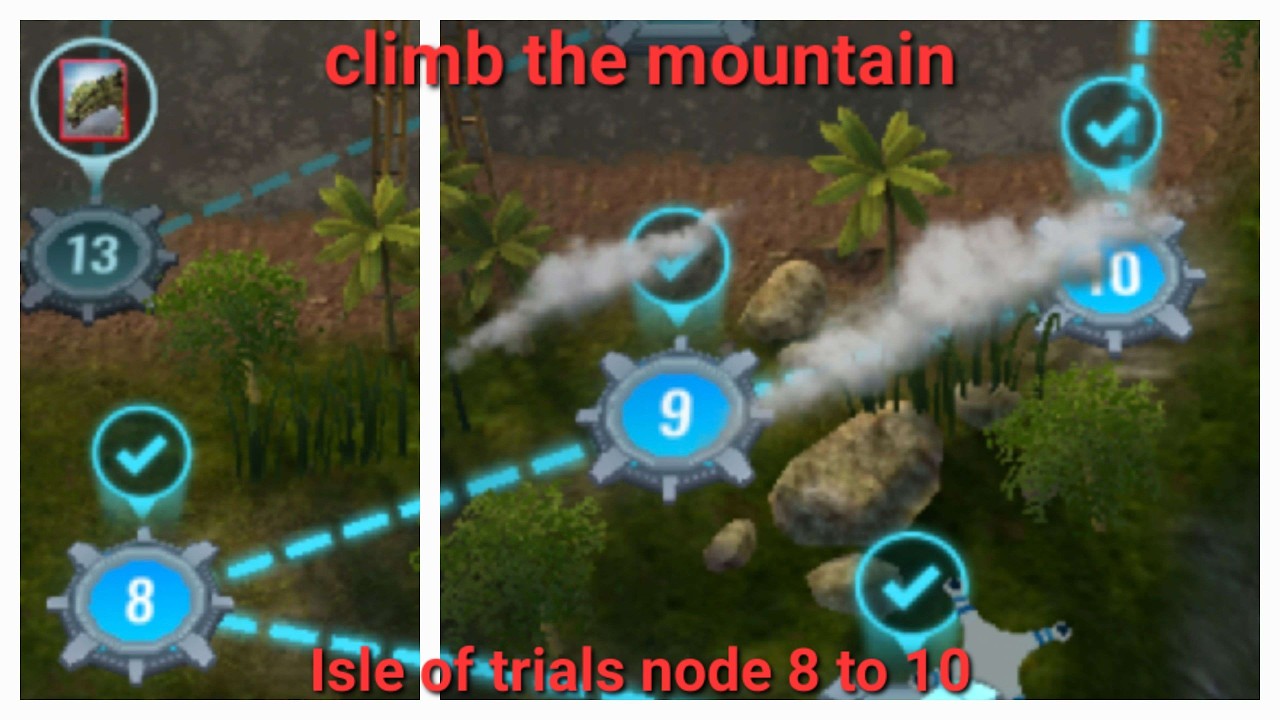 Isle of trials Season 3 Walkthrough part 8 climb the mountain 8 to 10 | Jurassic World Alive