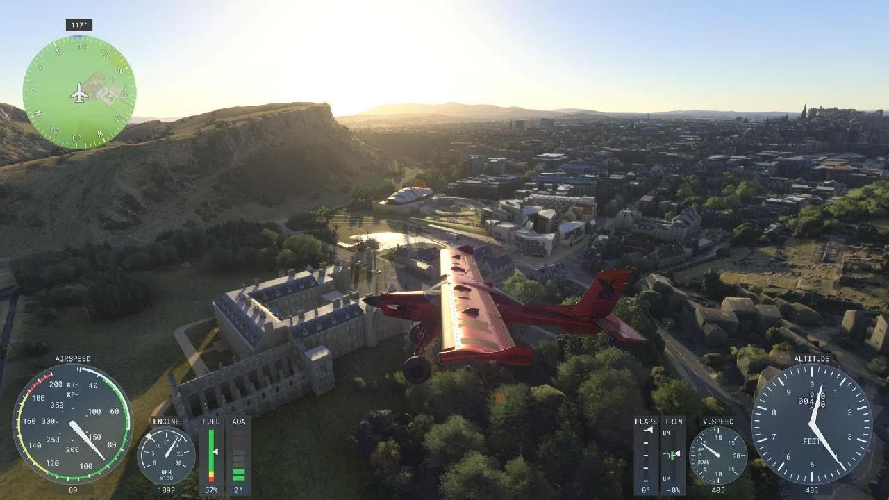 MSFS 2025 PS5 Edinburgh low level flying tour