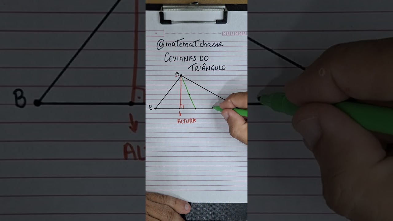 conhece as cevianas de um tri&acirc;ngulo?