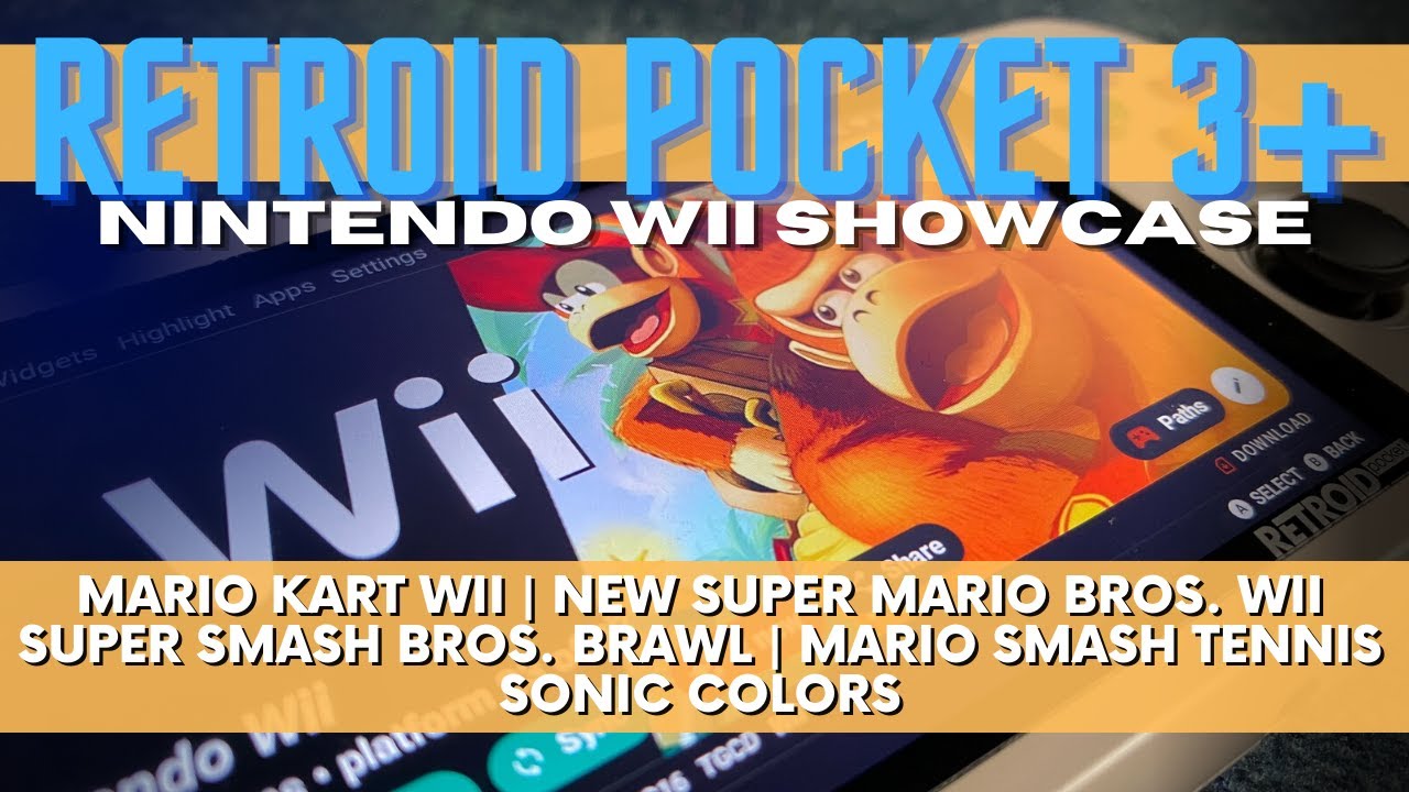 Retroid Pocket 3 Plus Nintendo Wii Gameplay Showcase