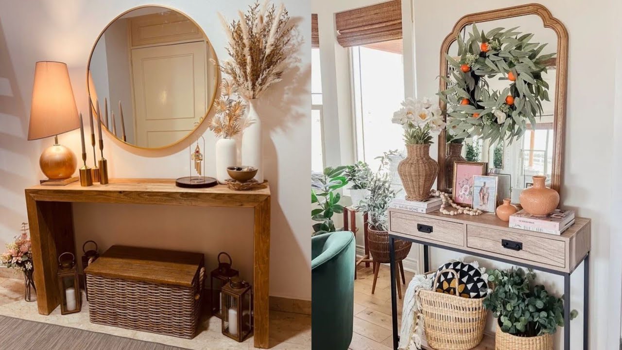 Entryway Decorating ideas 2024| Living Room Hall Wall Decorations| Home interior design trends