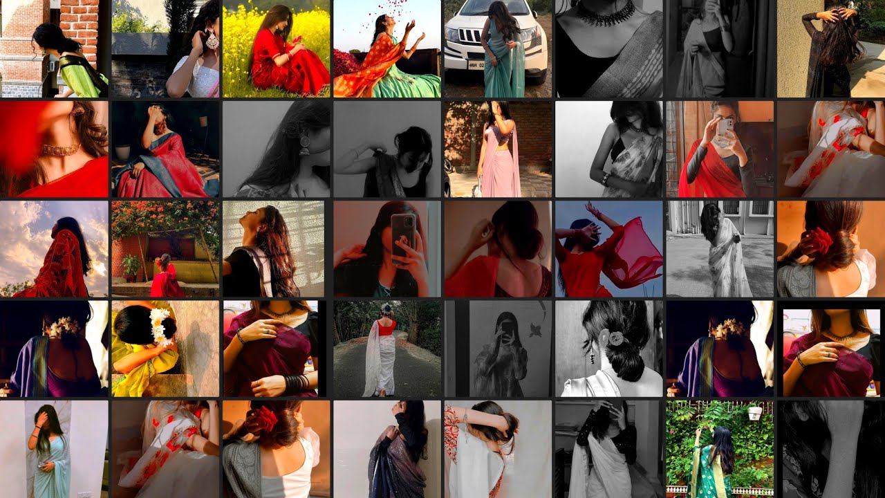 🌈hidden face saree pora poses | photography idea with saree dp photo #whatsappdpz #cutedpzforgirls
