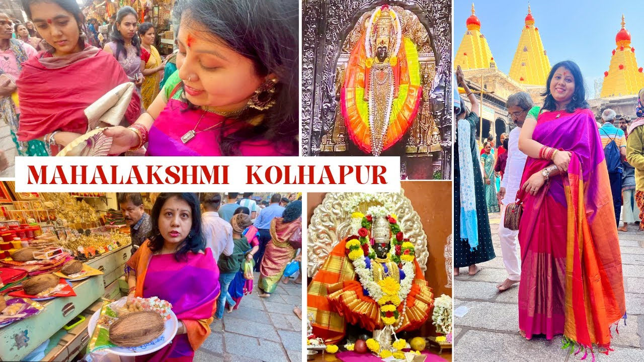 Yeh Khass Puja Karwaya Mahalakshmi Kolhapur Ambabai Ke Pass Banarasi Saree Deka