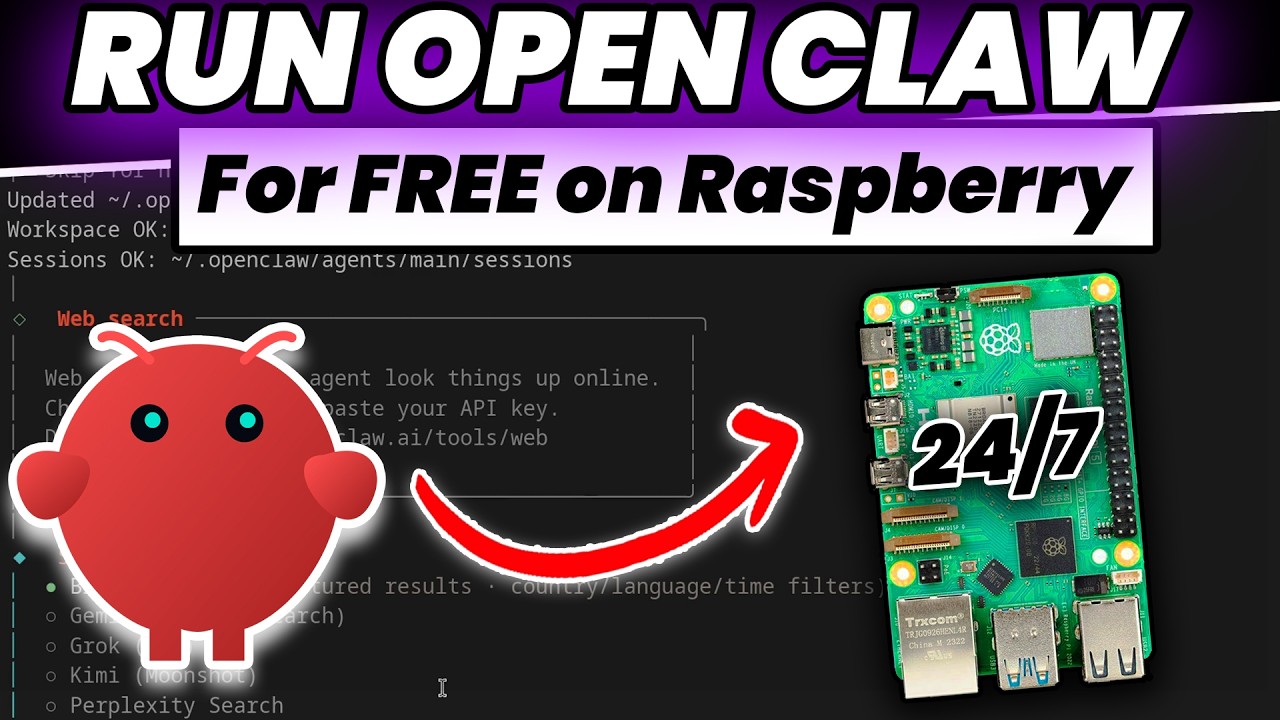 Как бесплатно настроить OpenClaw на Raspberry Pi 5 | Полное руководство по Ollama и агентам искус...