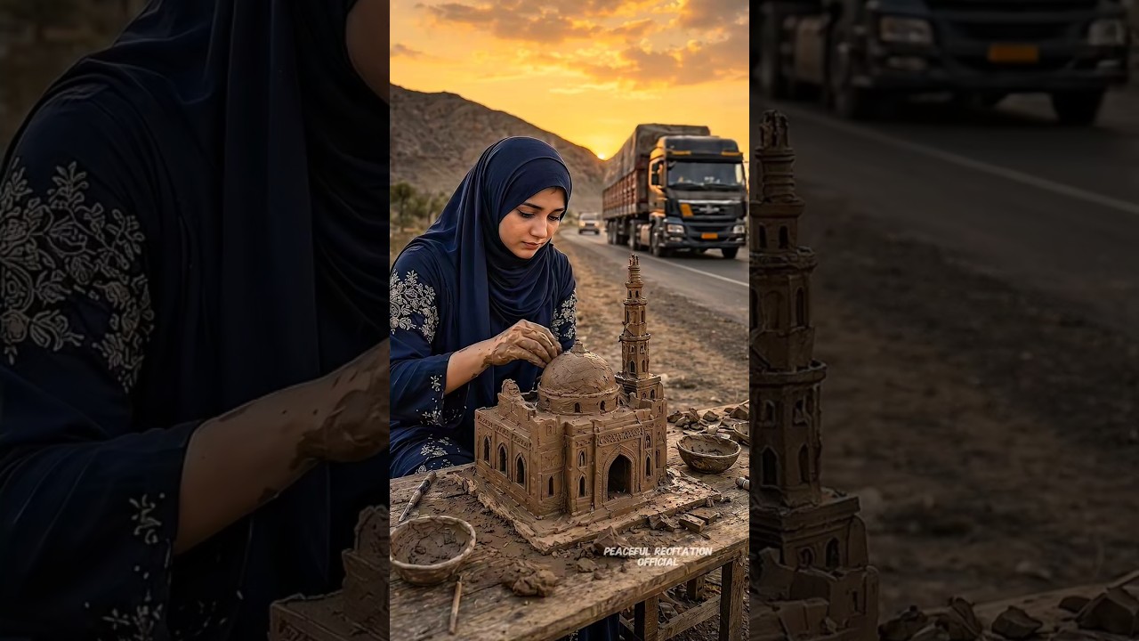Clay Mosque Destroyed by a Truck&hellip; But She Never Gave Up 😢🕌 #quran #quranrecitation #shortvideo