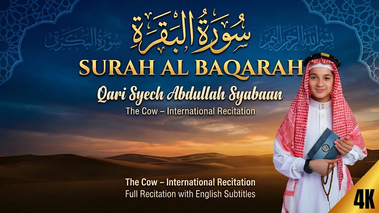 🤲 سورة البقرة مكررة للنوم والراحة النفسية | Surah Al Baqarah for Sleep & Anxiety |Beautiful Recit