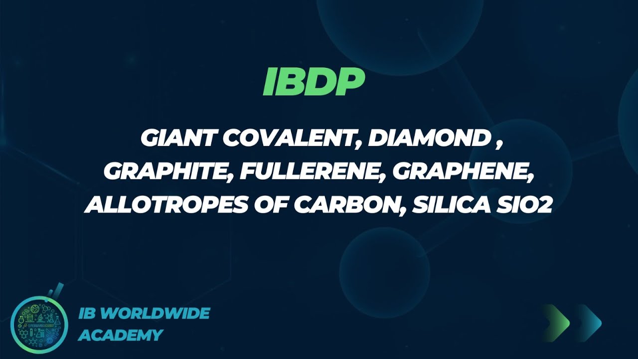 IBDP Giant Covalent, Diamond , Graphite, Fullerene, Graphene, Allotropes of Carbon, Silica SiO2