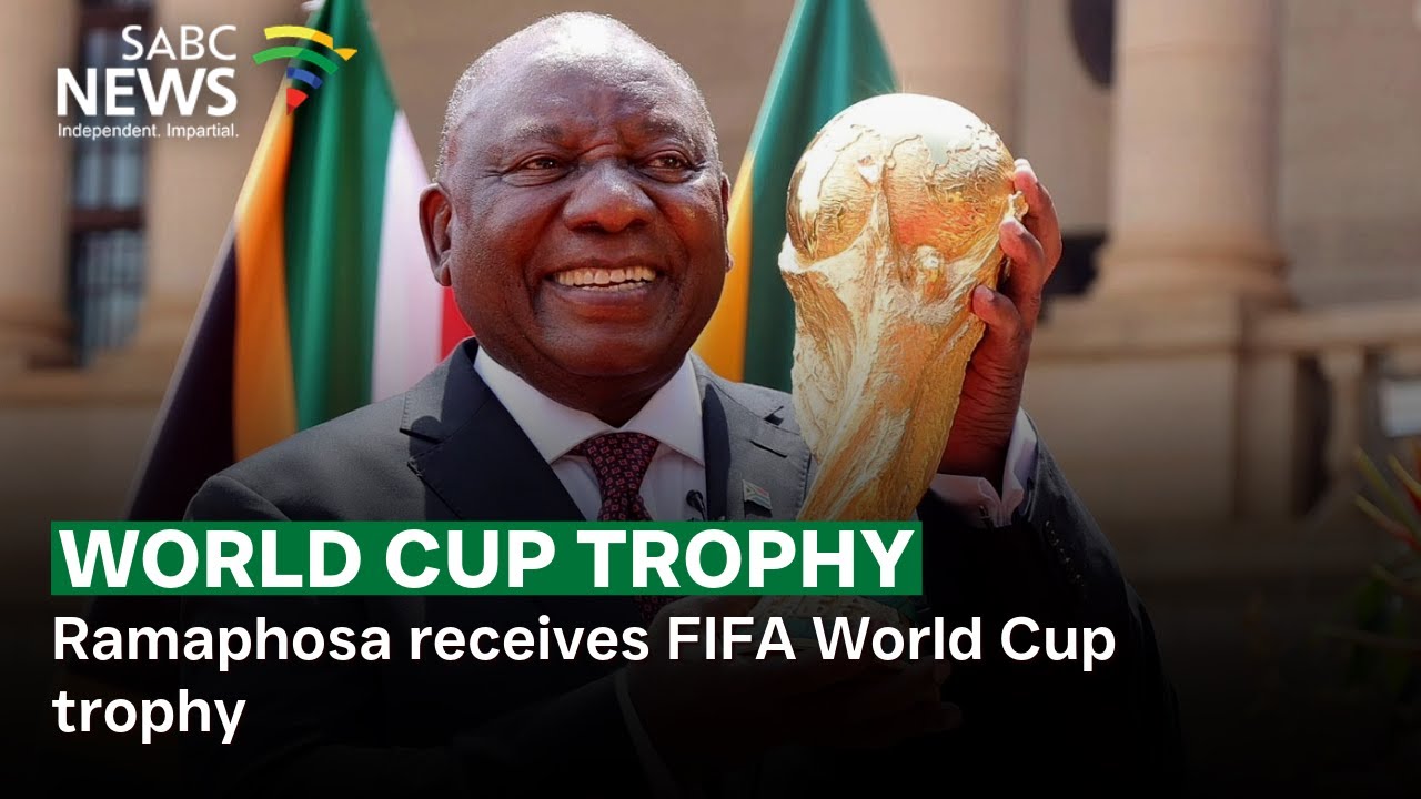Ramaphosa receives FIFA World Cup trophy