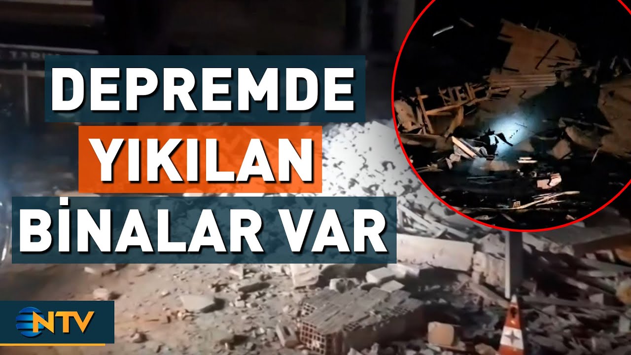 Deprem Sonrası Sındırgı'dan İlk G&ouml;r&uuml;nt&uuml;ler! Yıkılan Binalar Var | NTV