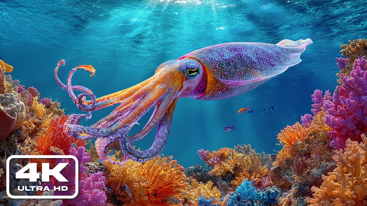 Amazing 4K Aquarium Journey – Colorful Reef Fish 🐠 Serene Underwater World for Sleep