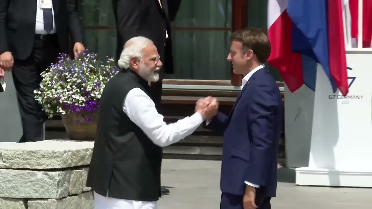PM Narendra Modi at Schloss Elmau for the 48th G7 Summit,hosted by the German Chancellor,Olaf Scholz