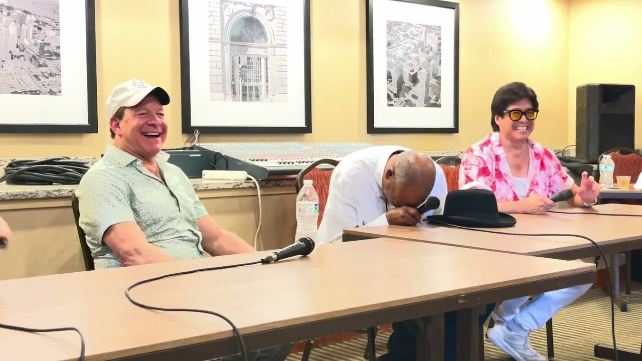 Steve Guttenberg, Mike Winslow, Brian Tochi Police Academy panel Sat 6-28 Crypticon 2025 Kansas City