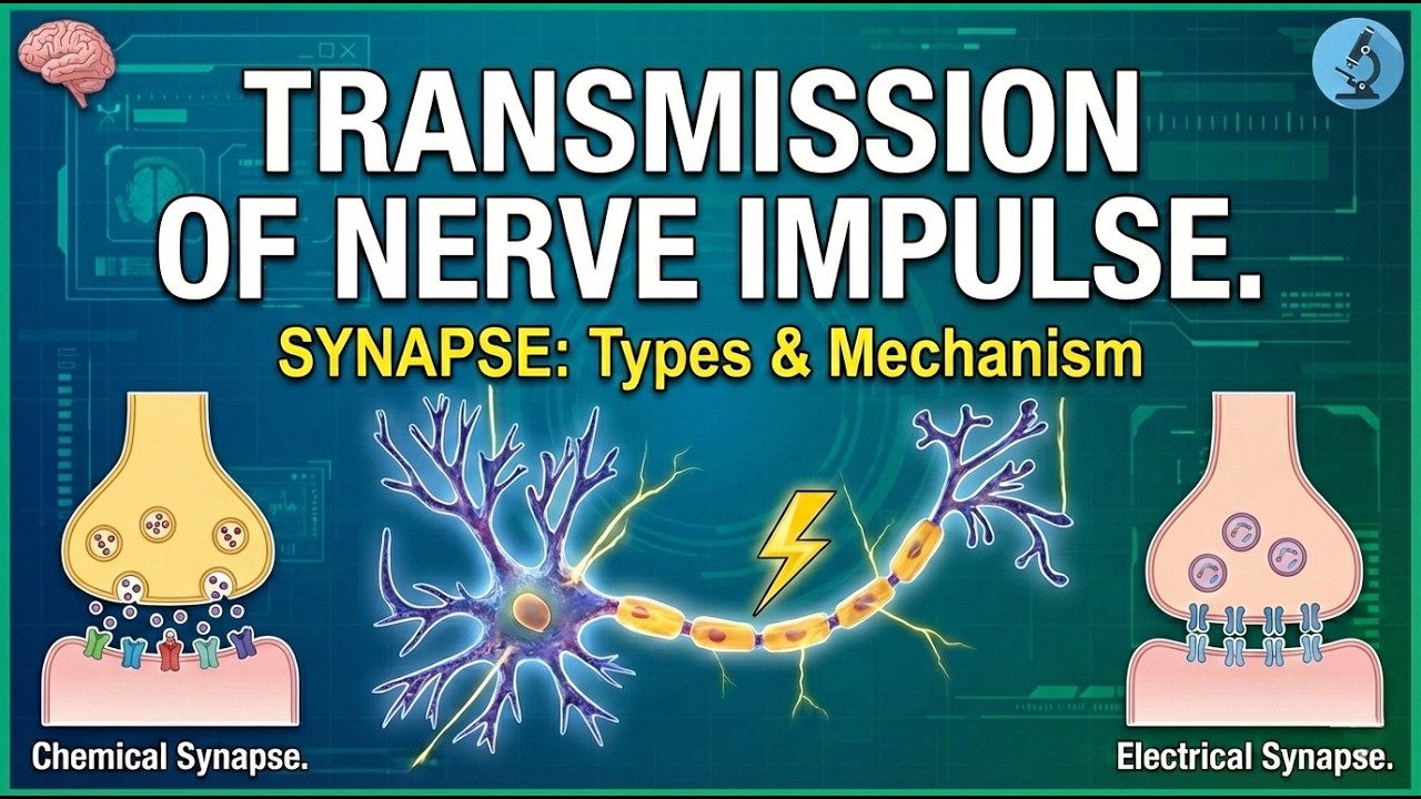 Transmission of impulse |Synapse & Types of Synapse |Electrical and Chemical Synapse Class 11 #neet
