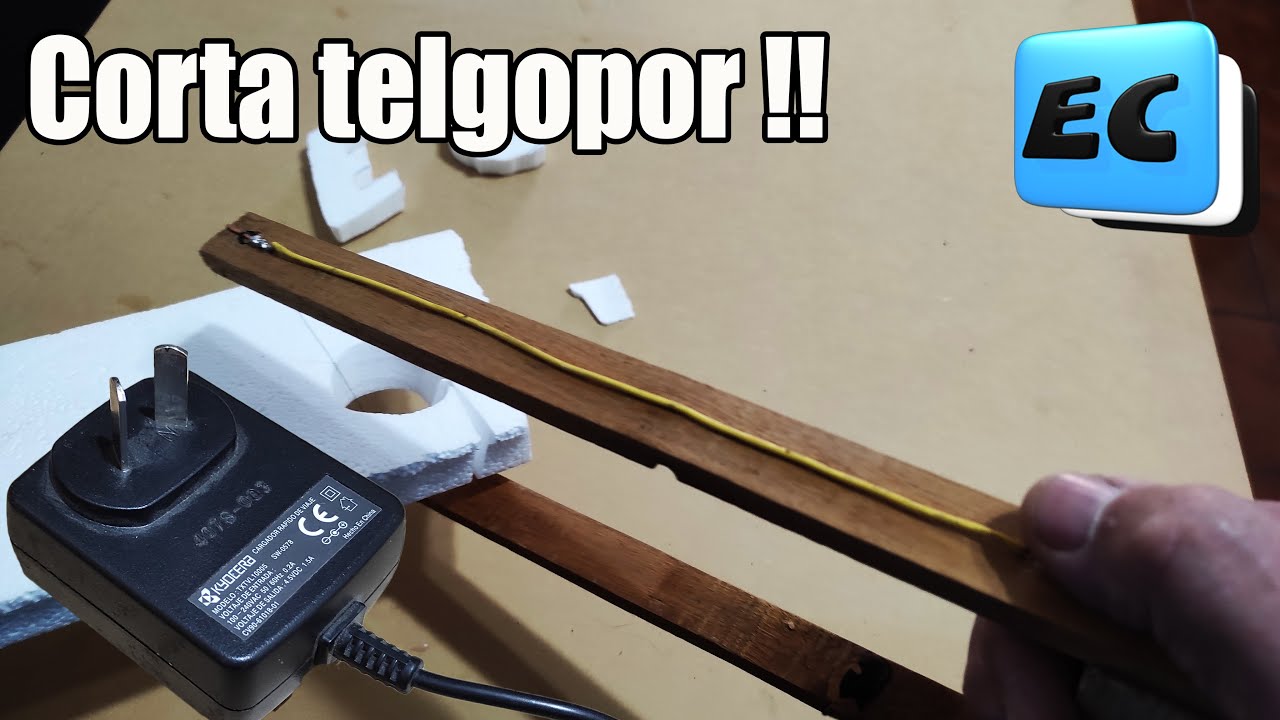 🛠 Cortador de telgopor casero con cargador de celular viejo