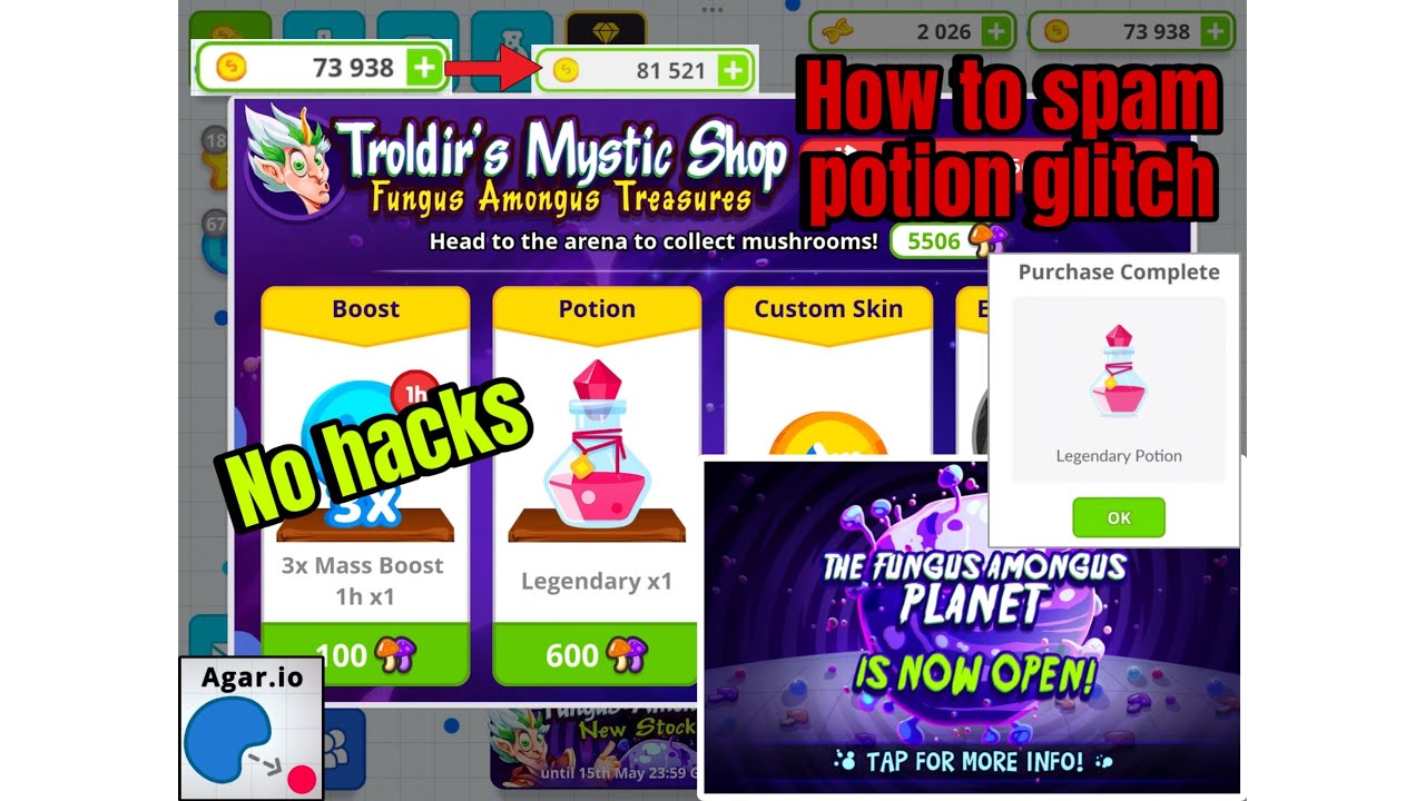 How to spam potion glitch in Agar.io (agar.io mobile/ipad)