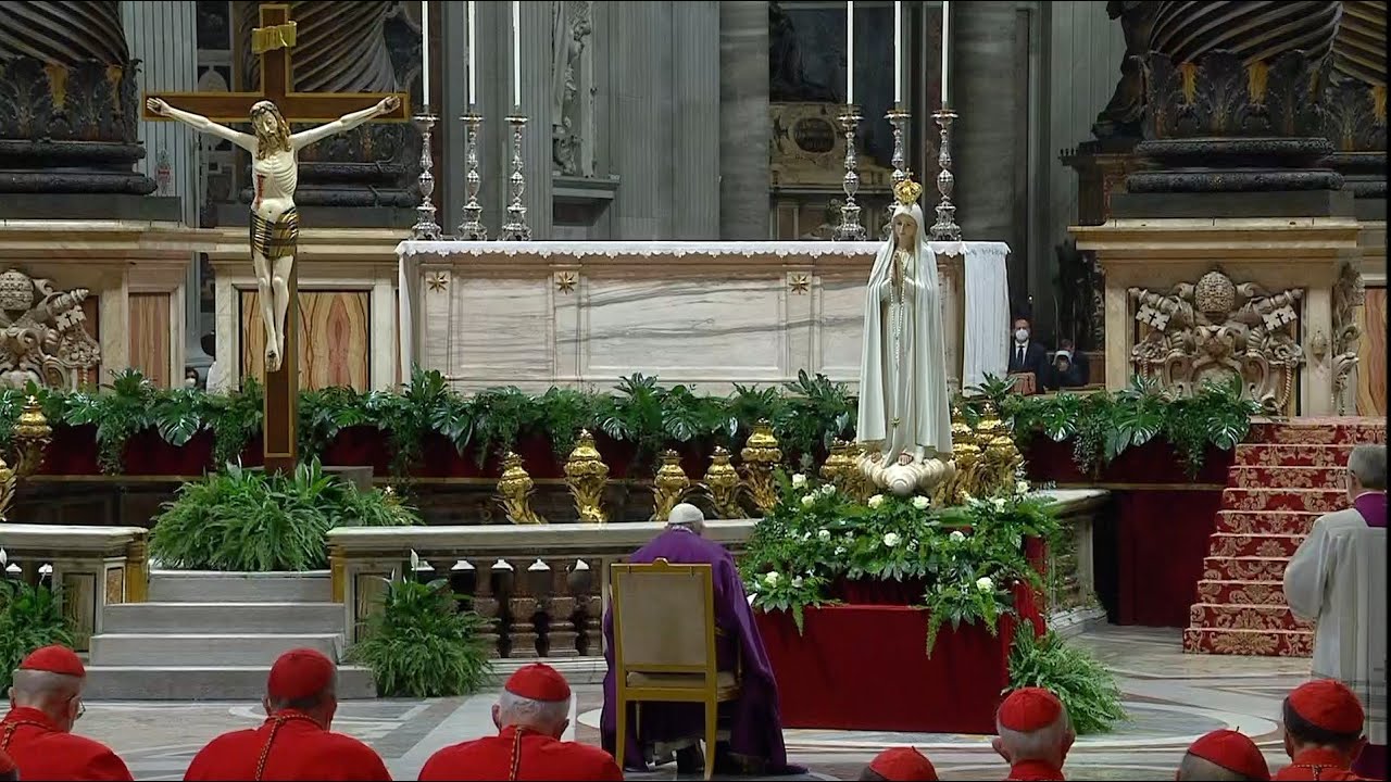 Consecration of Russia and Ukraine to the Immaculate Heart of Mary by Pope Francis 25 March 2022 HD